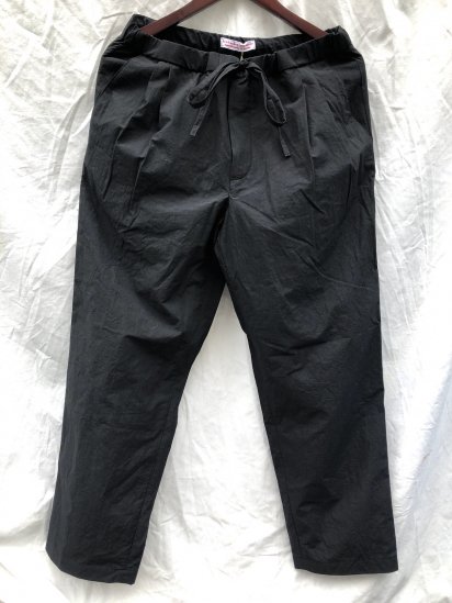 2020 S/S FRANK LEDER Triple Washed Thin Cotton Drawstring Trousers Made in  Germany Black - ILLMINATE Official Online Shop