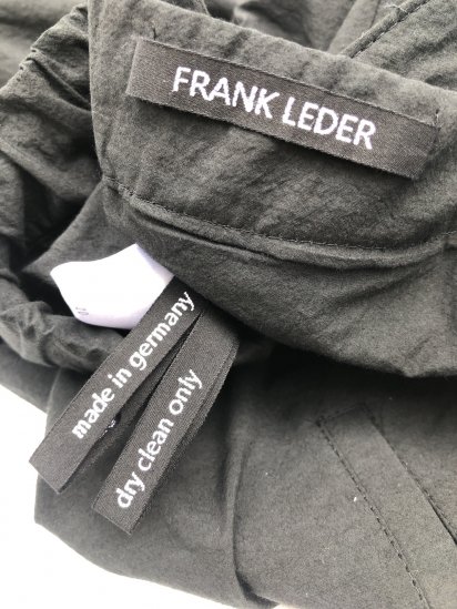 2020 S/S FRANK LEDER Triple Washed Thin Cotton Drawstring Trousers Made in  Germany Black - ILLMINATE Official Online Shop