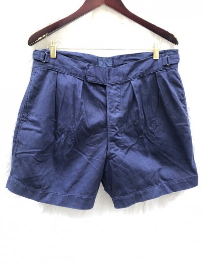 60`s Vintage Royal Navy Over Dyed Drill Tropical Shorts / 3