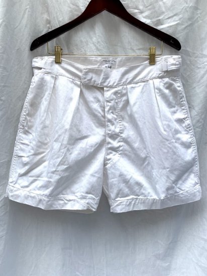 60's Vintage Royal Navy White Drill Tropical Shorts Dead∼Mint Condition / 3
