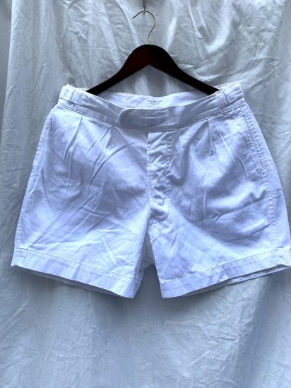 60's Vintage Royal Navy White Drill Tropical Shorts / 4