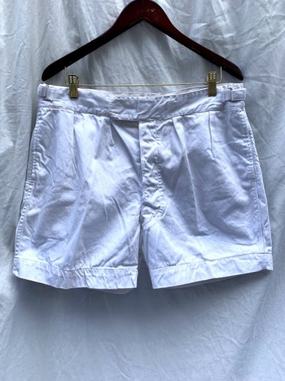 60's Vintage Royal Navy White Drill Tropical Shorts / 5