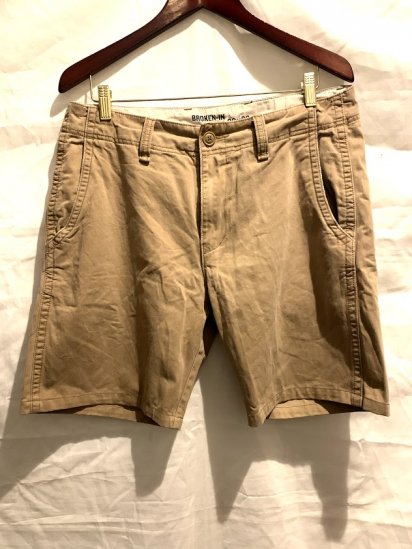 <img class='new_mark_img1' src='https://img.shop-pro.jp/img/new/icons50.gif' style='border:none;display:inline;margin:0px;padding:0px;width:auto;' />00s Old Navy Cotton Chino Shorts Khaki



