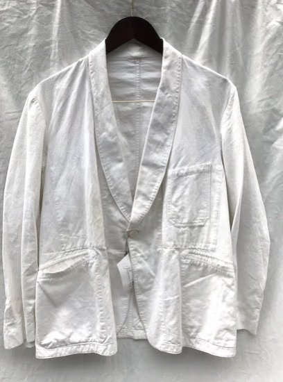 40s ~ 50s Vintage French Work Jacket White / 1