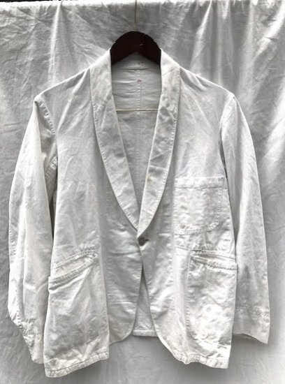 40's ~ 50's Vintage French Work Jacket White / 2 - ILLMINATE 