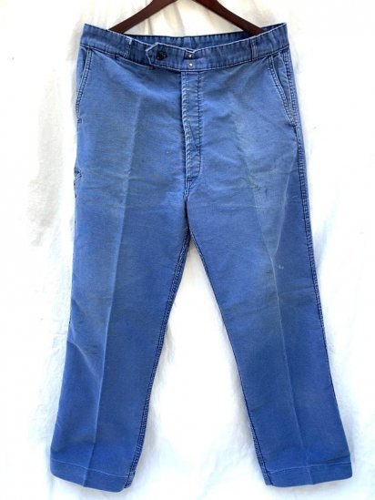 70's∼ Vintage Adolphe Lafont Moleskin Pants Made In France

