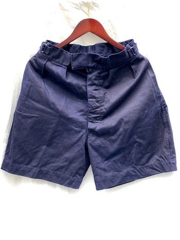 60's Vintage Royal Navy Blue Drill Shorts Mint Condition - ILLMINATE  Official Online Shop