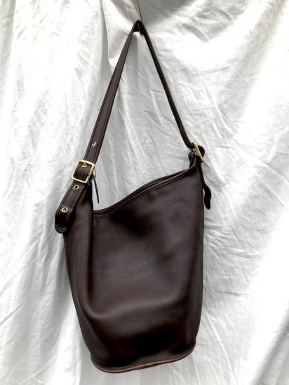 Vintage Old COACH Leather Bag MADE IN U.S.A / Dark Brown