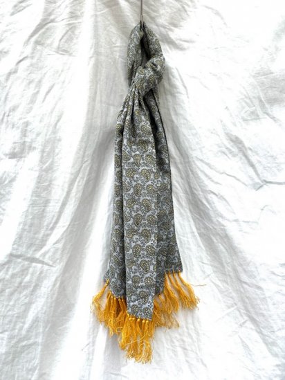 Vintage Tootal Rayon Scarf Made In England Gray Paisley / 12

