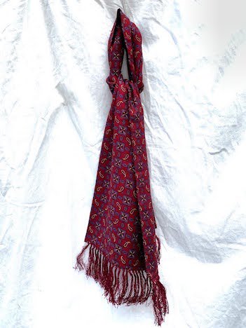 Tootal Rayon Scarf Made In England RedPurple 18