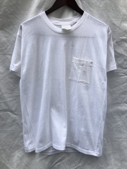 80's Vintage Dead Stock re-make US Army Pocket T Shirts White / 2