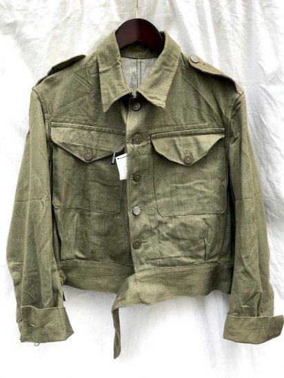 50's Vintage Dead Stock British Army Battle Dress Uniform Green Denim Jacket Green 4