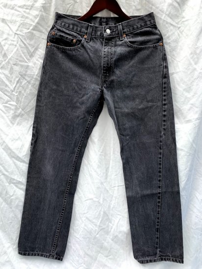 90∼00's Old LEVI'S 505 Black Denim Pants / 24

