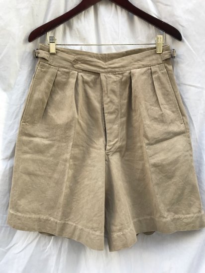 40's Vintage Australian Army Khaki Drill Shorts W~31 / 1