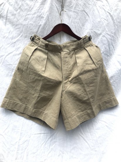 40's Vintage Australian Army Khaki Drill Shorts W~29 / 3