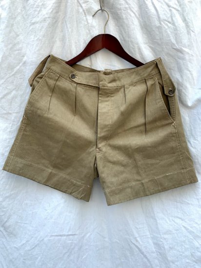 <img class='new_mark_img1' src='https://img.shop-pro.jp/img/new/icons50.gif' style='border:none;display:inline;margin:0px;padding:0px;width:auto;' />40-50's Vintage British Army Khaki Drill Shorts W~30 / 4


