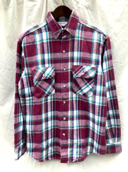 80's Dead Stock FIVE BROTHER Flannel Shirts MADE IN U.S.A(Washed)
