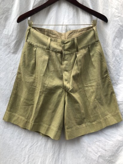 <img class='new_mark_img1' src='https://img.shop-pro.jp/img/new/icons50.gif' style='border:none;display:inline;margin:0px;padding:0px;width:auto;' />40's Vintage British Indian Army Khaki Drill Shorts






