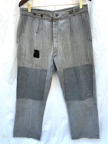 <img class='new_mark_img1' src='https://img.shop-pro.jp/img/new/icons50.gif' style='border:none;display:inline;margin:0px;padding:0px;width:auto;' />40's French Vintage Farmers Patch Work Pants








