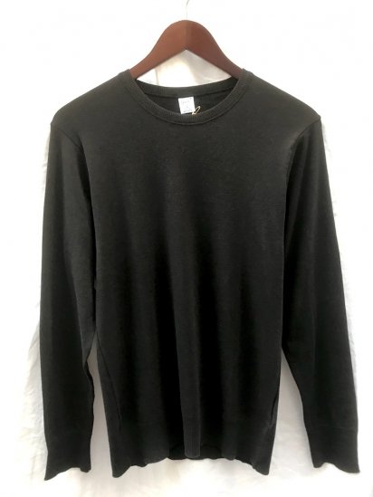 Gicipi Cotton Knit Crew Neck Made in Italy Black