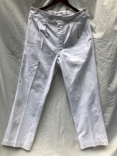 1956 Dated 50's Vintage Royal Navy No.3 Dress Trousers ~35×31