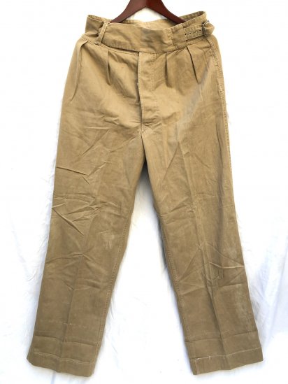 1945 Dated 40's Vintage British Army Khaki Drill Trousers 