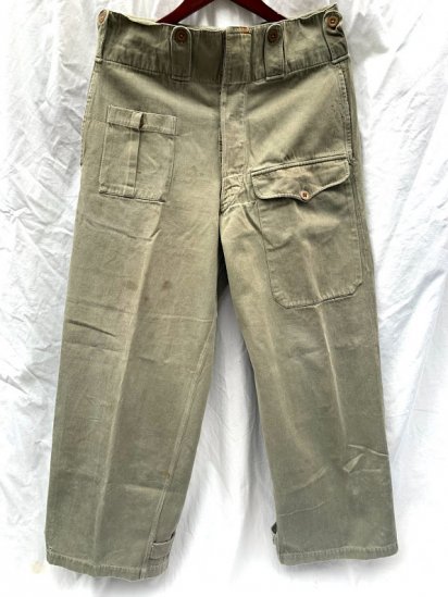 40-50's Vintage Belgium Army Combat Over Trousers




