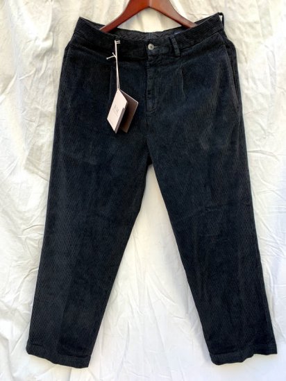 RICCARDO METHA Corduroy 1Tcuk Trousers Made in Italy Black ￥18,700 → ￥13,090 (Tax in)
