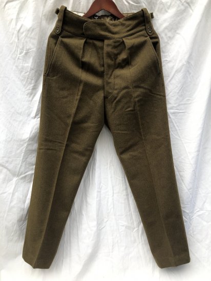 60-70's Vintage British Army No.2 Dress Trousers Dead ~ Mint Condition Olive