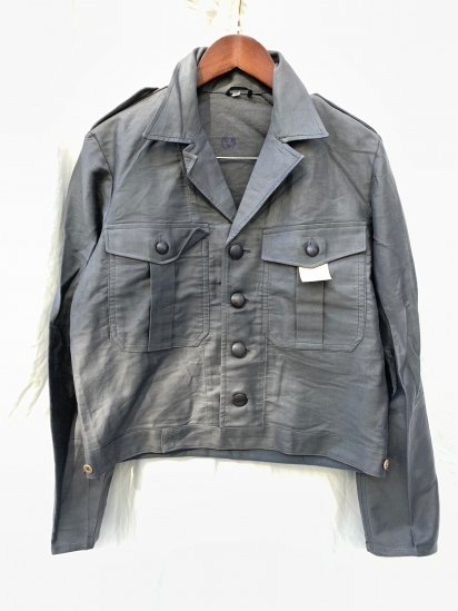 50-60's Vintage Dead Stock Belgium Grey Moleskin Work Jacket SIZE : 47 / 3

