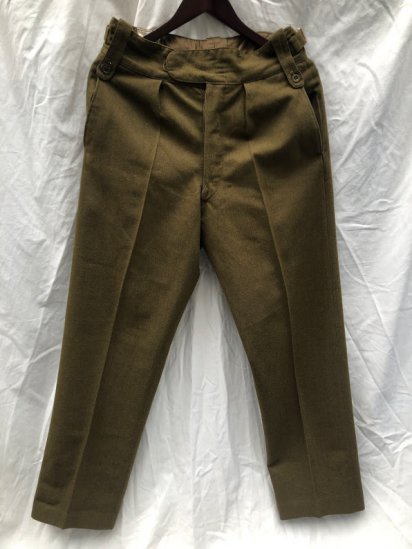 60-70's Vintage British Army No.2 Dress Trousers Good Condition SIZE : 26

