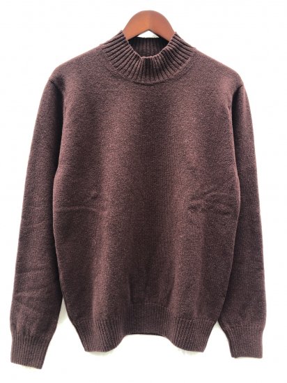 <img class='new_mark_img1' src='https://img.shop-pro.jp/img/new/icons50.gif' style='border:none;display:inline;margin:0px;padding:0px;width:auto;' />Mars Knitwear Lambswool Plain Knit Turtle Neck Sweater Made in U.K Brown


