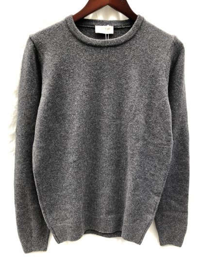 <img class='new_mark_img1' src='https://img.shop-pro.jp/img/new/icons50.gif' style='border:none;display:inline;margin:0px;padding:0px;width:auto;' />John Smedley Merino Wool x Cashmere Knit PULLOVER Made in England Charcoal