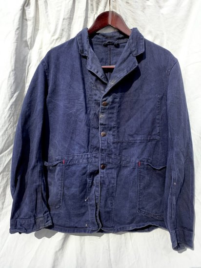 40's Vintage British Blue Drill Work Jacket