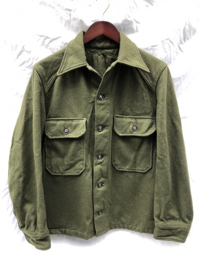 50's Vintage US Army Cold Weather Wool Field Shirts (SIZE : M) / 1