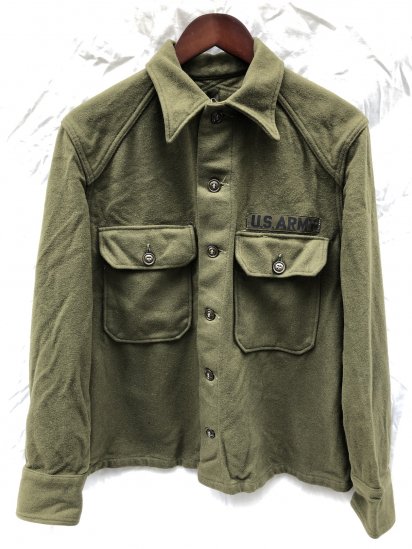 50's Vintage US Army Cold Weather Wool Field Shirts (SIZE : M) / 2