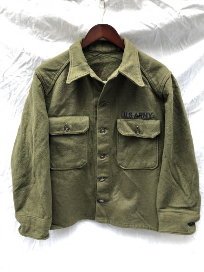 50's Vintage US Army Cold Weather Wool Field Shirts (SIZE : L) / 3
