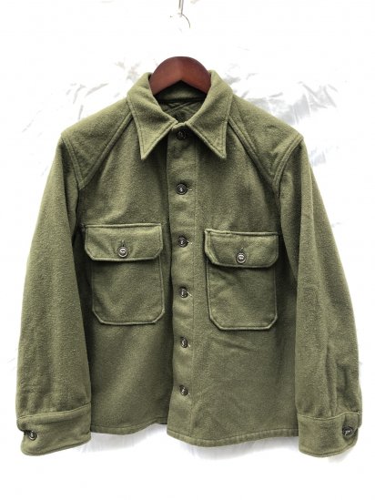 50's Vintage US Army Cold Weather Wool Field Shirts (SIZE : M) / 4