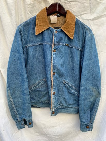 <img class='new_mark_img1' src='https://img.shop-pro.jp/img/new/icons50.gif' style='border:none;display:inline;margin:0px;padding:0px;width:auto;' />70's Vintage Wrangler Denim Boa Lined Jacket Made in USA