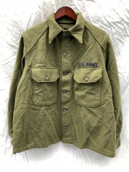 <img class='new_mark_img1' src='https://img.shop-pro.jp/img/new/icons50.gif' style='border:none;display:inline;margin:0px;padding:0px;width:auto;' />50's Vintage US Army Cold Weather Wool Field Shirts (SIZE : L) / 7