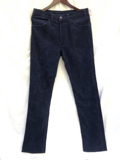 70's~ Vintage LEVI'S 519 Corduroy Made in USA Navy (SIZE : 34×36