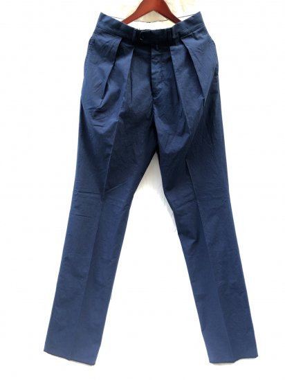 NEAT for S H Excluisve 2 Tuck Trousers Made in Japan Navy 