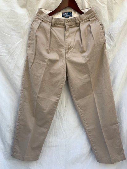 <img class='new_mark_img1' src='https://img.shop-pro.jp/img/new/icons50.gif' style='border:none;display:inline;margin:0px;padding:0px;width:auto;' />Old Ralph Lauren Pleated Front Chino Trousers (SIZE : 3027)

