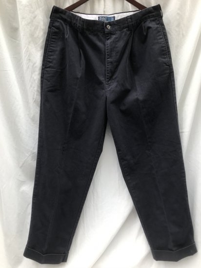 <img class='new_mark_img1' src='https://img.shop-pro.jp/img/new/icons50.gif' style='border:none;display:inline;margin:0px;padding:0px;width:auto;' />Old Ralph Lauren Pleated Front Chino Trousers MADE IN MEXICO 36 x 30