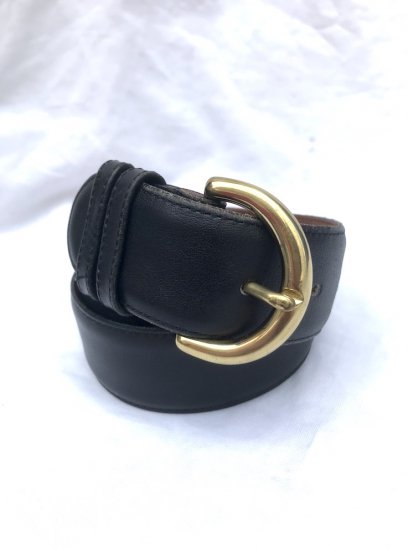 <img class='new_mark_img1' src='https://img.shop-pro.jp/img/new/icons50.gif' style='border:none;display:inline;margin:0px;padding:0px;width:auto;' />Vintage Old COACH Leather Belt <BR> BLACK