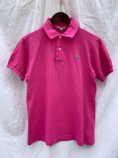 <img class='new_mark_img1' src='https://img.shop-pro.jp/img/new/icons50.gif' style='border:none;display:inline;margin:0px;padding:0px;width:auto;' />70-80's Vintage Lacoste Polo Shirts Made in France Pink
