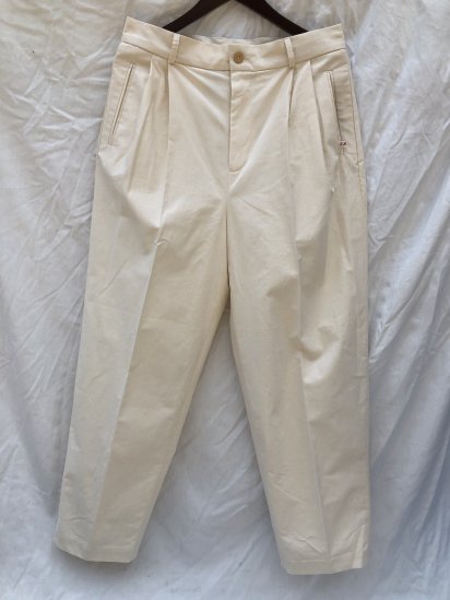 2021 A/W Frank Leder 2 Tuck Trousers Made in Germany Natural