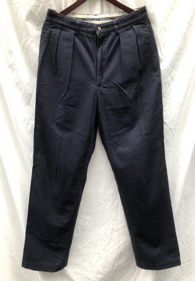 <img class='new_mark_img1' src='https://img.shop-pro.jp/img/new/icons50.gif' style='border:none;display:inline;margin:0px;padding:0px;width:auto;' />90's ~ Old Ralph Lauren Pleated Front Chino Trousers MADE IN U.S.A Navy 33 x 30