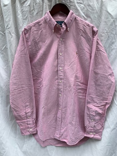 <img class='new_mark_img1' src='https://img.shop-pro.jp/img/new/icons50.gif' style='border:none;display:inline;margin:0px;padding:0px;width:auto;' />90-00's Old Ralph Lauren Oxford B.D Shirts Red / 2