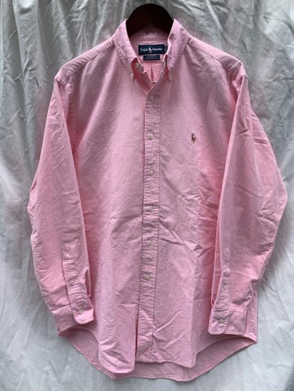 <img class='new_mark_img1' src='https://img.shop-pro.jp/img/new/icons50.gif' style='border:none;display:inline;margin:0px;padding:0px;width:auto;' />90-00's Old Ralph Lauren Oxford B.D Shirts Pink